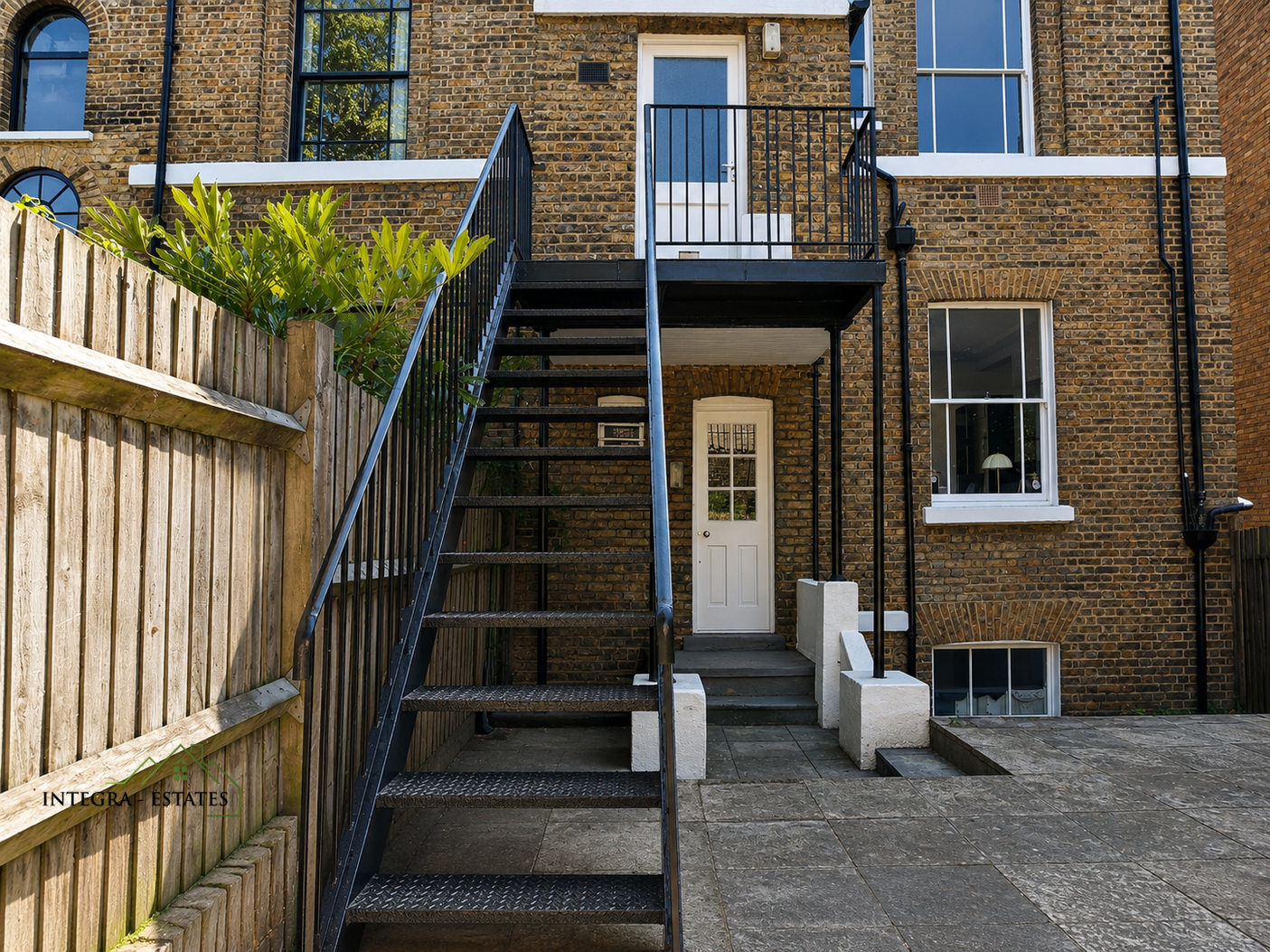 Glenton Road SE13 with direct access to its rear garden with metal stairccase.